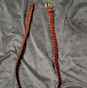 Dockers Women's Brown Braided Leather Belt